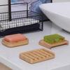 Bambus Graviertes Logo Badezimmer Seifenablage - Home Ablagebox mit Ablauf