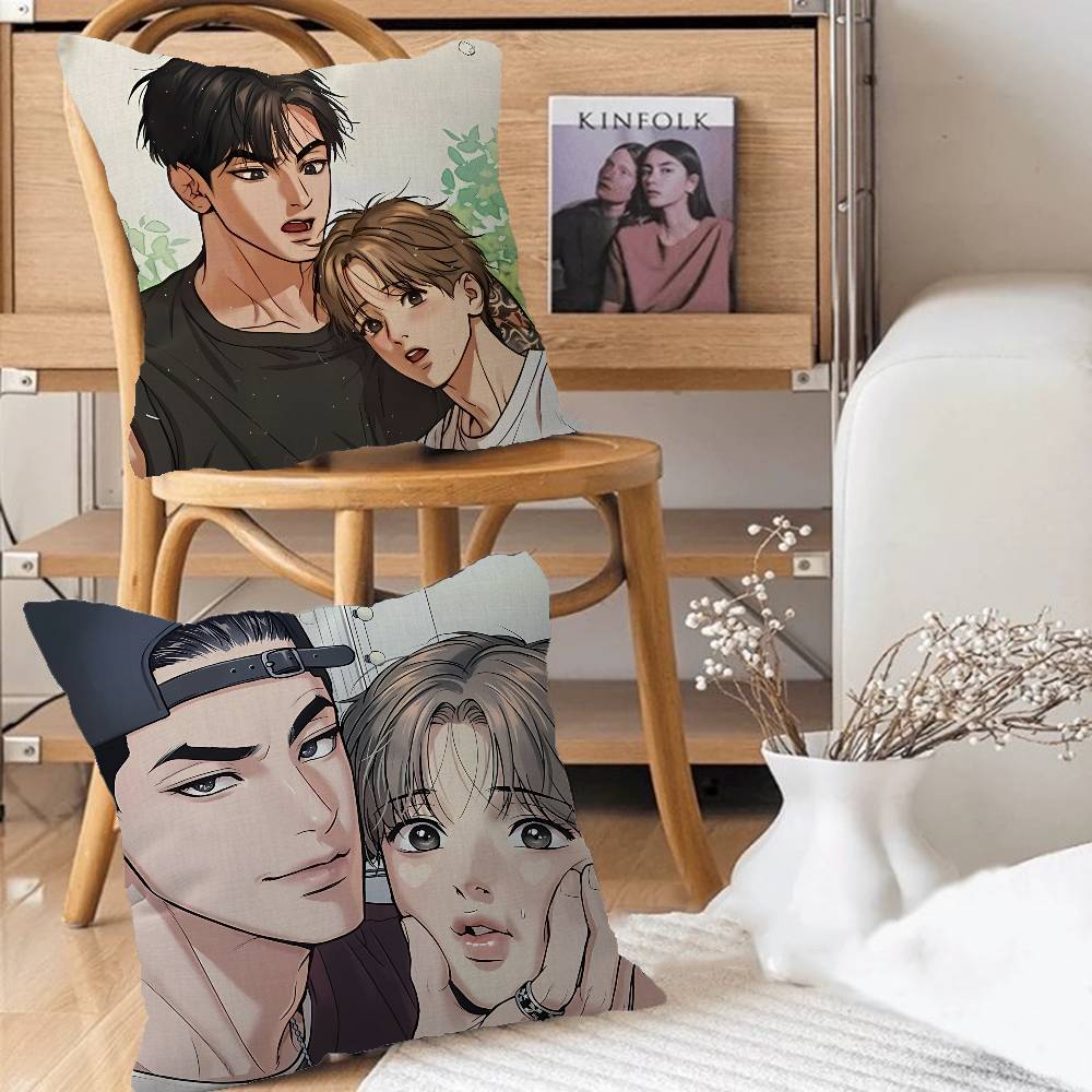 Manhwa Joo Jaekyung Kim Dan Cushion Cover Decorative Pillow Sofa Home Decor case pillow cases