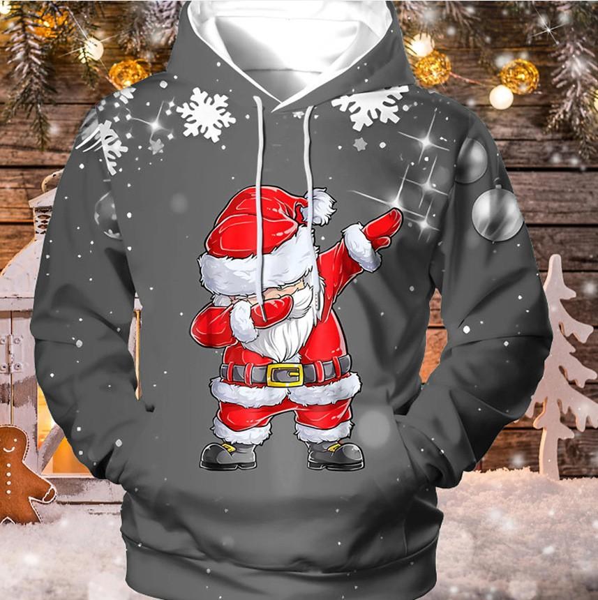 

Весна Осень Мужская Повседневная Свободная Рождественский Капюшон Пальто Мужская Спортивная Мода Пуловеры Толстовки XL