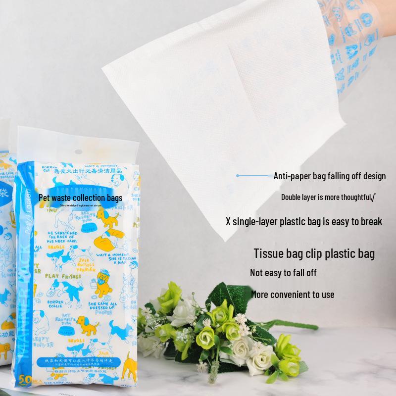 Thickened Double-Layer Dog Poop Bags for Outdoor Use