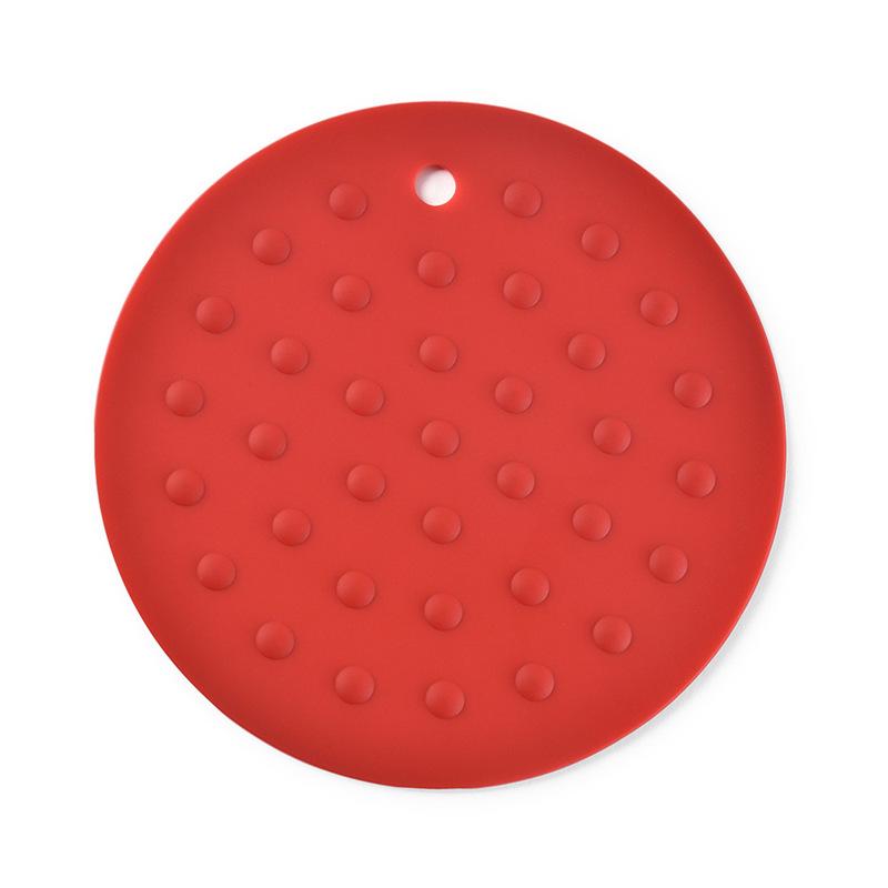 Silicone Heat-Resistant Pot Mat - Round Anti-scald Placemat Coaster for Kitchen