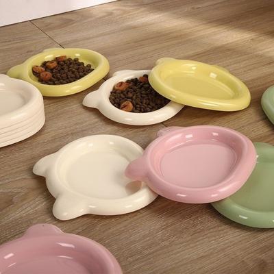 Tigelas de Plástico PP Durável para Gatos Prato de Doces Ursinho Tigela para Gatinho Fofo Ins Prato de Comida para Gatos para Cachorro Gato