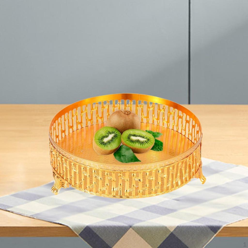 Serving Tray Fruit Plate Cosmetic Storage Tray, Coffee Tea Basket for Dresser ,