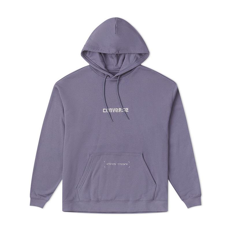 

New Converse Sweatshirt Men s Purple 10027102-A02 L