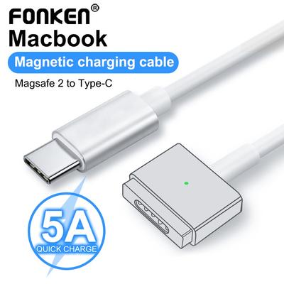 FONKEN USB-C-Buchse auf Magsafe 2-Ladekabel-Adapter für MacBook Pro Air 100 W Ladegerät Netzteil 1,8 m