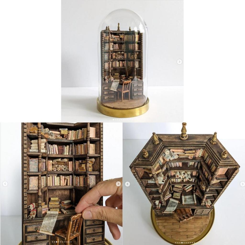 Modern Minimalist Resin Bookcase With Decorative Shelf For Home Office Decor