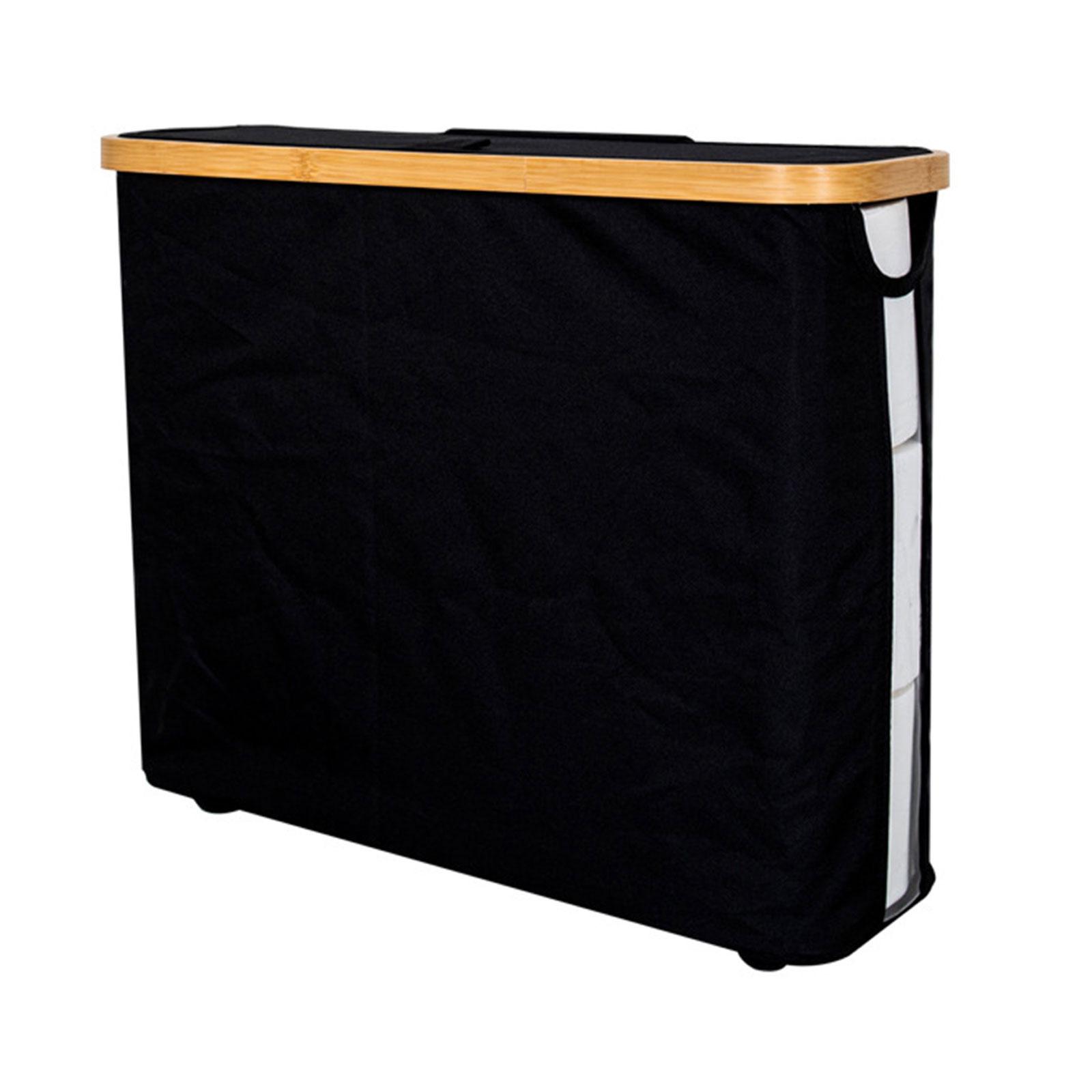 Большая вместимость контейнера для хранения туалетной бумаги вмещает до 24 рулонов Портативные органайзеры для ванной комнаты для экономии небольшого пространства 1 чёрный 2817₽