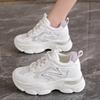 Fashion Women's Mesh Chunky Platform Sneakers Breathable Lace Up Running Trainers Woman 2024 Thick Bottom Non Slip Sports Shoes Ladies