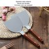 Stainless Steel Barbecue Spatula Wooden Handle Burger Turner Flipper Pancake Turner  Griddle