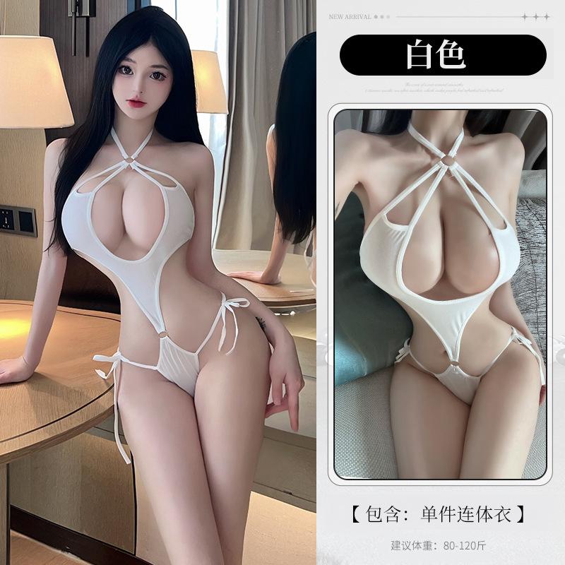 Romantic Field Sexy Lingerie Women's Sexy Uniform Seduction Straps Tights Nightclub Sexy Onesie Set