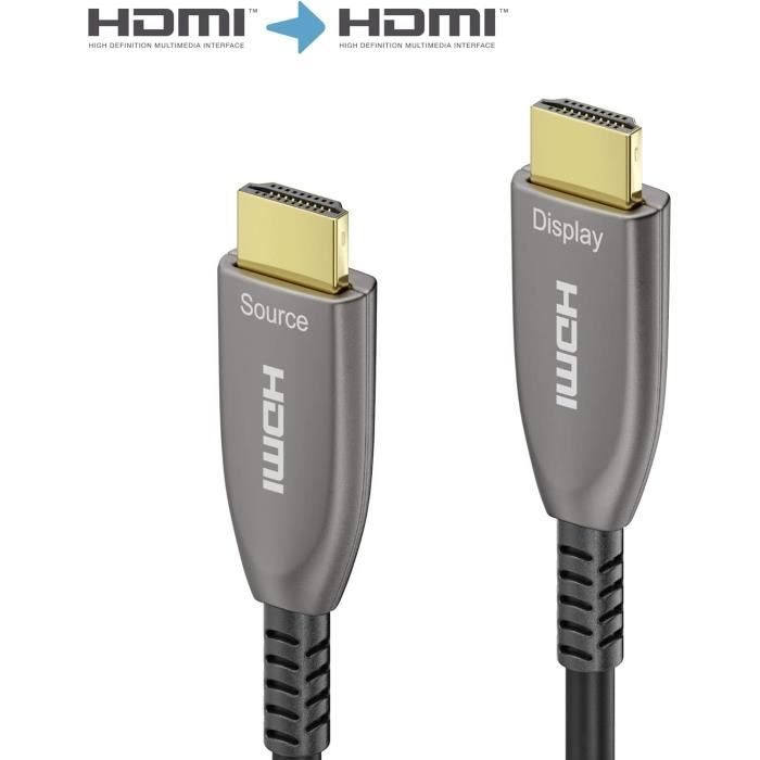 Câble hdmi - sonero - 10m - fibre optique hybride - uhd 2160p - 4k60hz hdr