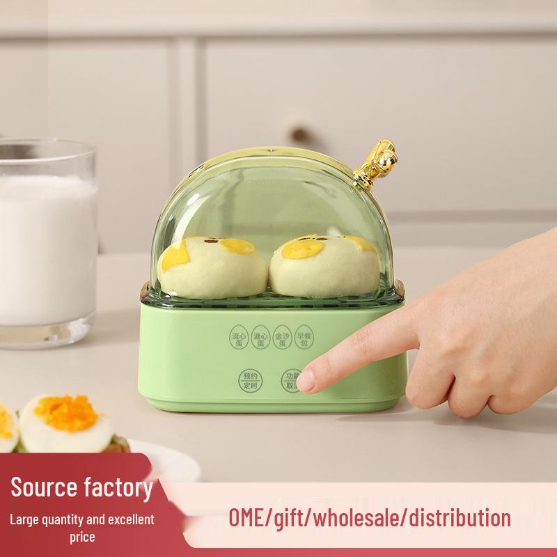 Automatic Mini Egg Steamer with Timer: Multifunctional, Anti-Dry, Perfect for Breakfast