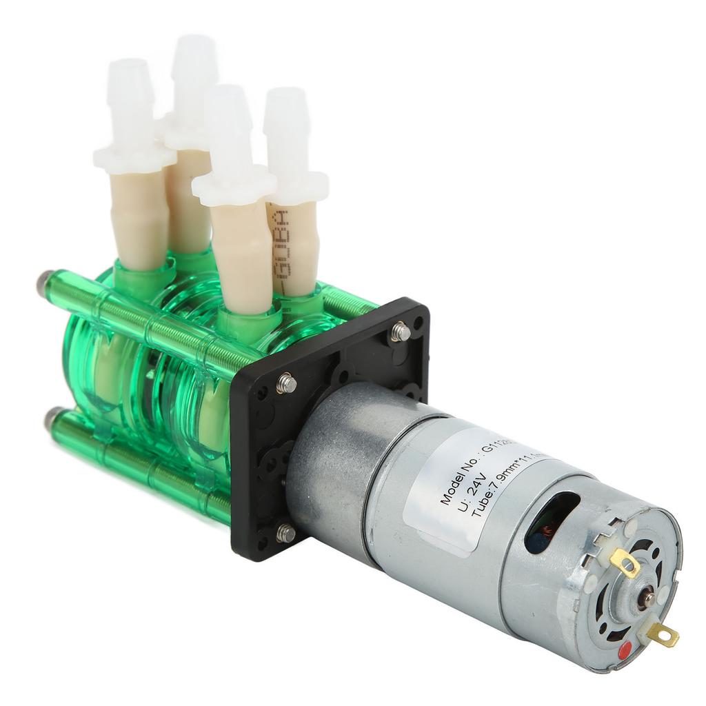 Dual Head High Flow Corrosion Resistant Peristaltic Pump Liquid Dosing Pump with BPT Tube 700ml Min DC24V 600mA
