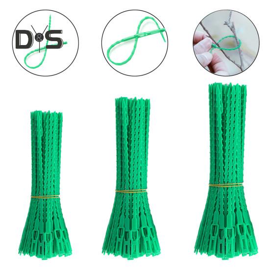 100 Pcs Reusable Plant Ties Adjustable Plant Twist Ties Self-locking Cable Ties for Indoor Outdoor Climbing Plants Cables Organization