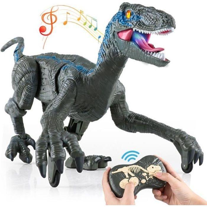 Fernsteuerbarer Dinosaurier Raptor Jurassic, 2,4G, elektrisches Spielzeug für Kinder, Weihnachtsgeschenke
