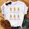 Women's Plus-size Cartoon T-shirts New Fashion Nail Graphics Cute Printed Tops Women's T-shirts Women's Clothing