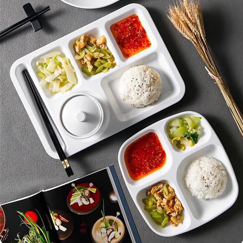 Anti-Drop Melamine Divided Dinner Plate