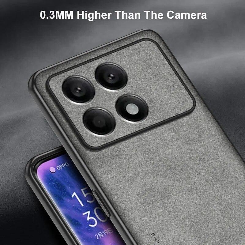 Luxury PU Leather Case For Xiaomi Poco X6 Pro PocoX6 Back Cover Matte Full Protection Silicone Phone Case For Poco X5 Pro 5G