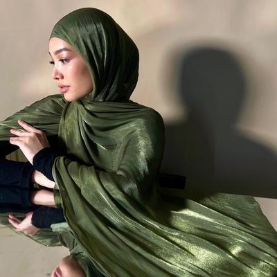 New Shimmer Silk Hijab Scarf For Women Muslim Shawl Abaya Silk Hijab Abaya Hijabs For Woman Jersey Head Wrap Scarf Islam Turban