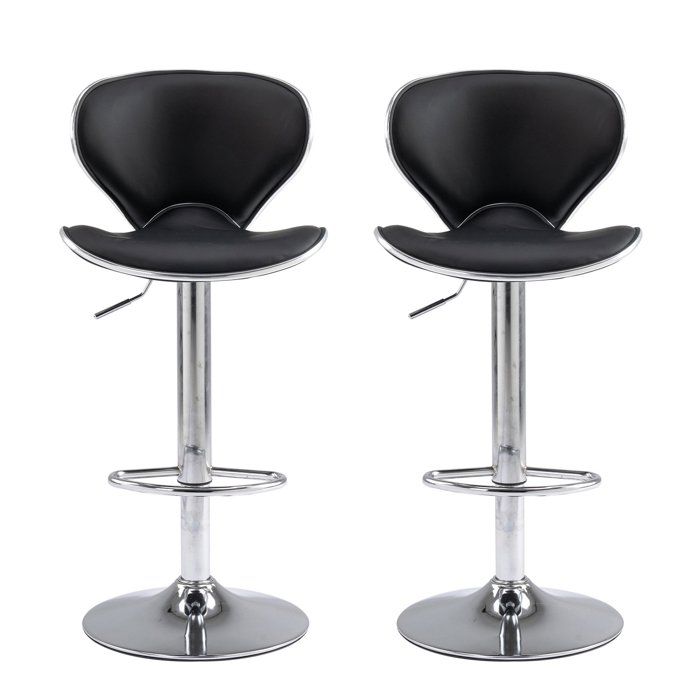 Tabourets de Bar - SEVENCOMFORT - Lot de 2 - Hauteur Réglable - Métal - Confortable et Élégant