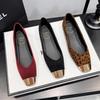 Woman Square Toe Ballerina Flats Faux Suede Leather Shoes Women Flats Non-slip Single Dress Shoes Leopard Print Casual Shoes