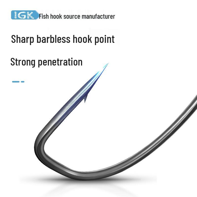 Teflon-Wide Belly Crank Hook for Texas Rig, Soft Bait, Bass, Carp & Perch - Outdoor Fishing.