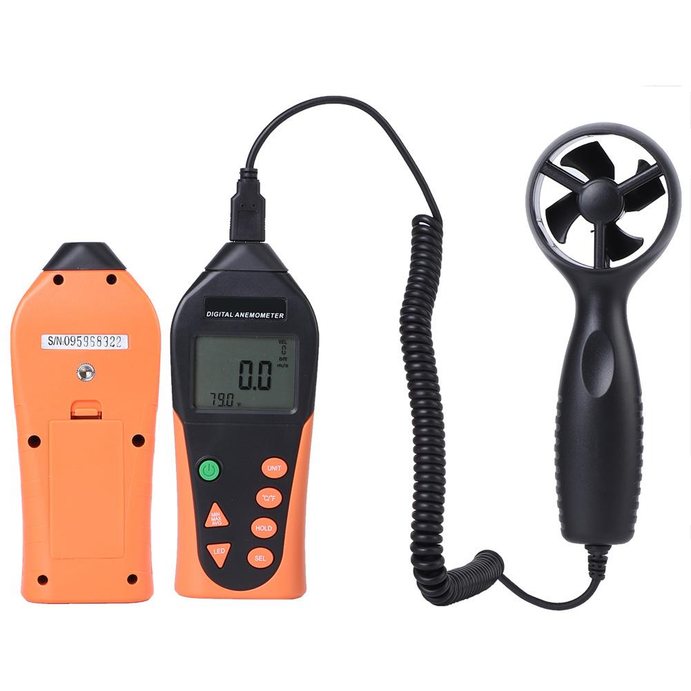 816B Digital Anemometer Portable Wind Speed Sensor Meter Measuring Instruments with Backlit LCD Display