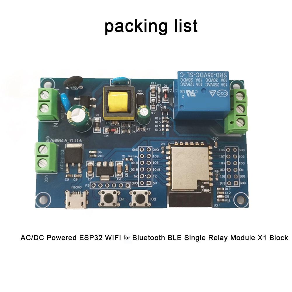 

AC/DC Power Supply ESP32 WIFI For Bluetooth BLE 4 CH Relay Module ESP32 Development Board ESP32-C3/ESP-C3-12F DC 5V-60V 1 Ch