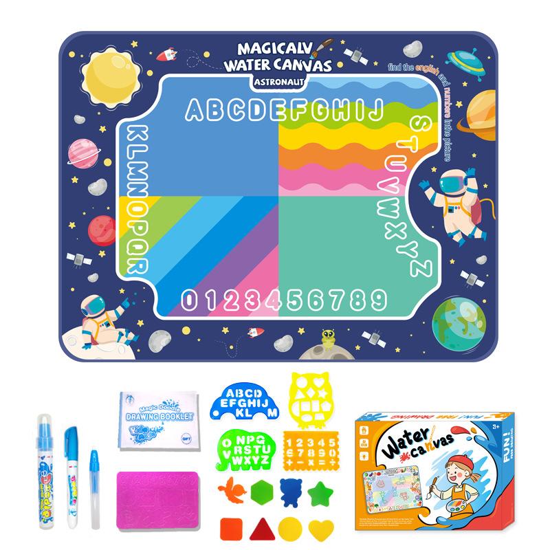 Magic Water Canvas Children Water Painting Blanket Early Learning Oversized Animal Dinosaur Numbers Magical Color Diy Toy