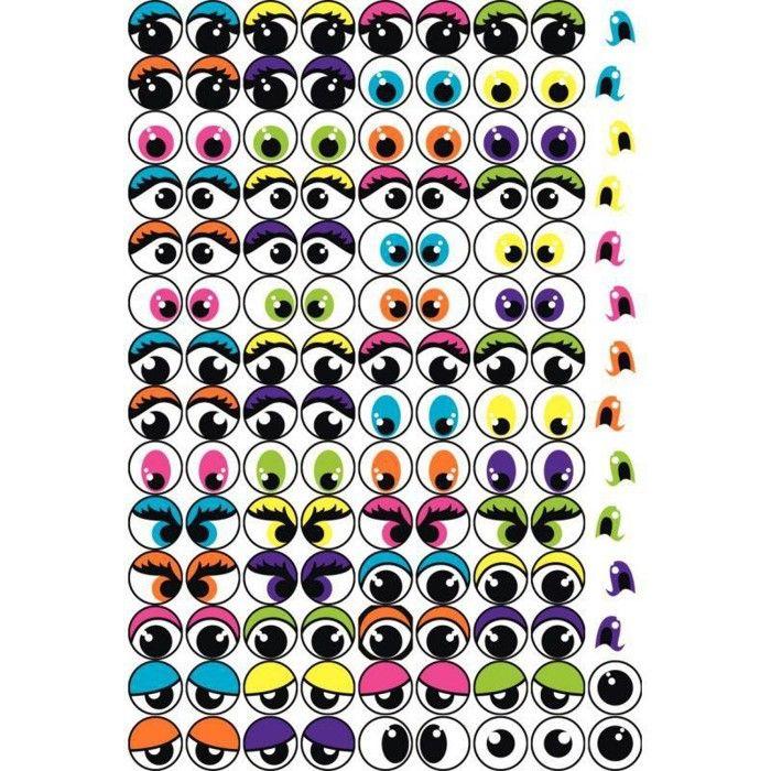 Gommettes yeux adhésives - Non spécifié - 594 pièces - Repositionnables - Mixte - Enfant