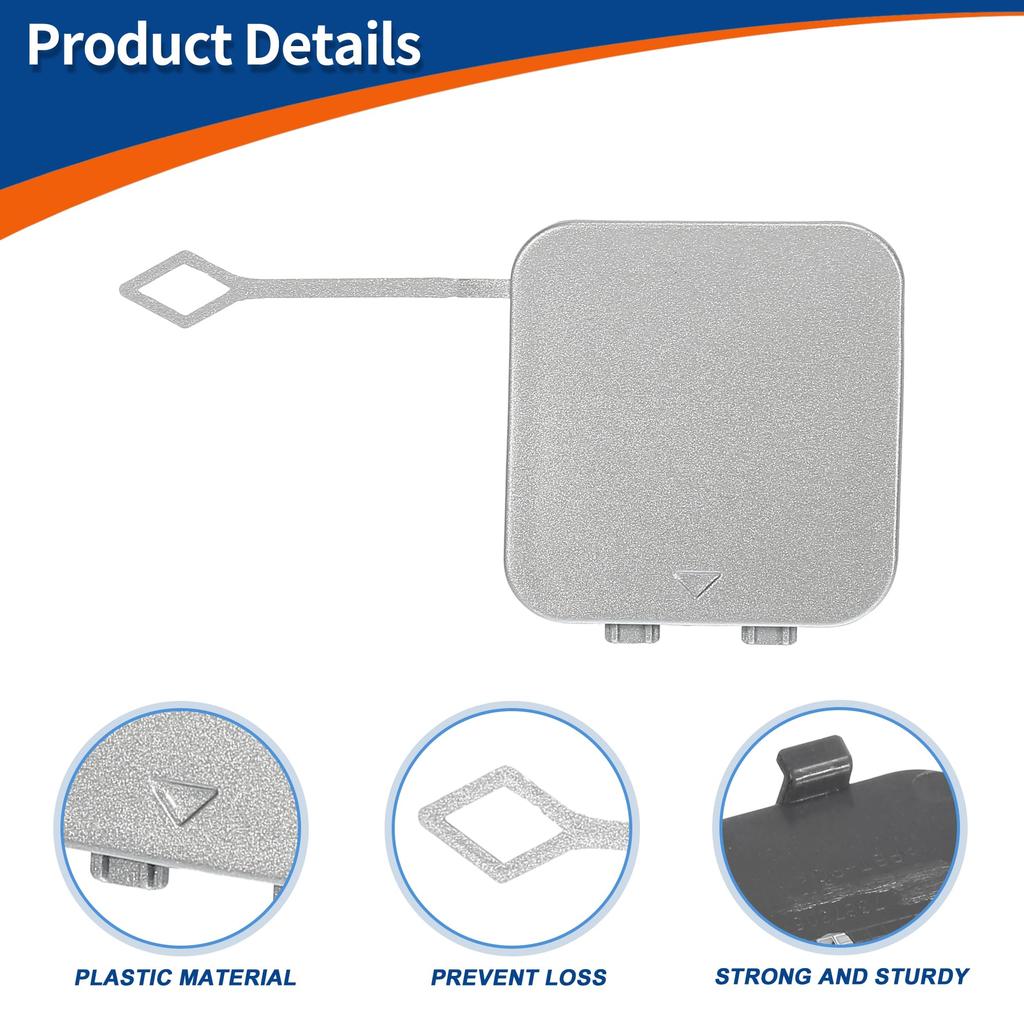 ACROPIX 530i and M5 Rear Right Passenger Car Bumper Tow Hook Cashmere Part Number 51127 1 Piece (2017-2020) (2018-2020) Cover, Silver, (475589),