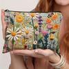 Lightweight Portable Women Makeup Pouch Large Capacity Double-sided Printed Handbag Floral Cosmetic Storage Bag