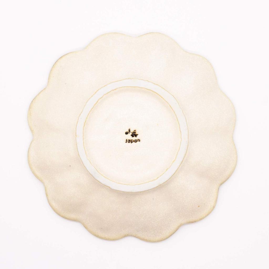 Mino Ware Kaneko Kohei [Linker] Plate, Medium Plate, White, Rinka, Diameter Approximately 17cm, Microwave and Dishwasher Safe, Made In Japan 555-0006