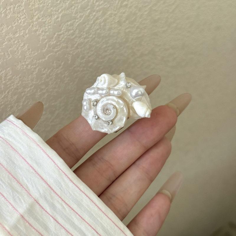 Schelp Slak Ring Koreaanse Stijl Overdreven Oceaan Dier Ring Sieraden Accessoires Grote Krab Bohemia Vingerring Vriend Cadeau