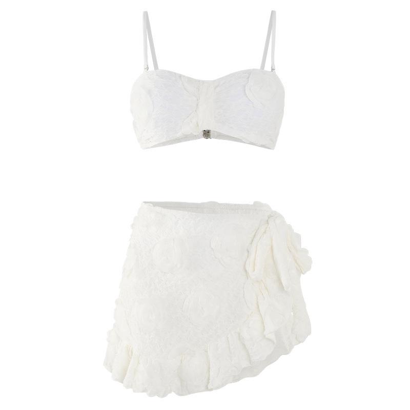 

2024 Женский Новый Купальник с Раздельным Верхом в Стиле Инс: Чистое Желание, Прикрывает Живот, Стильно Консервативный, Сексуальная Пляжная Одежда для Отпуска Extra Large белый