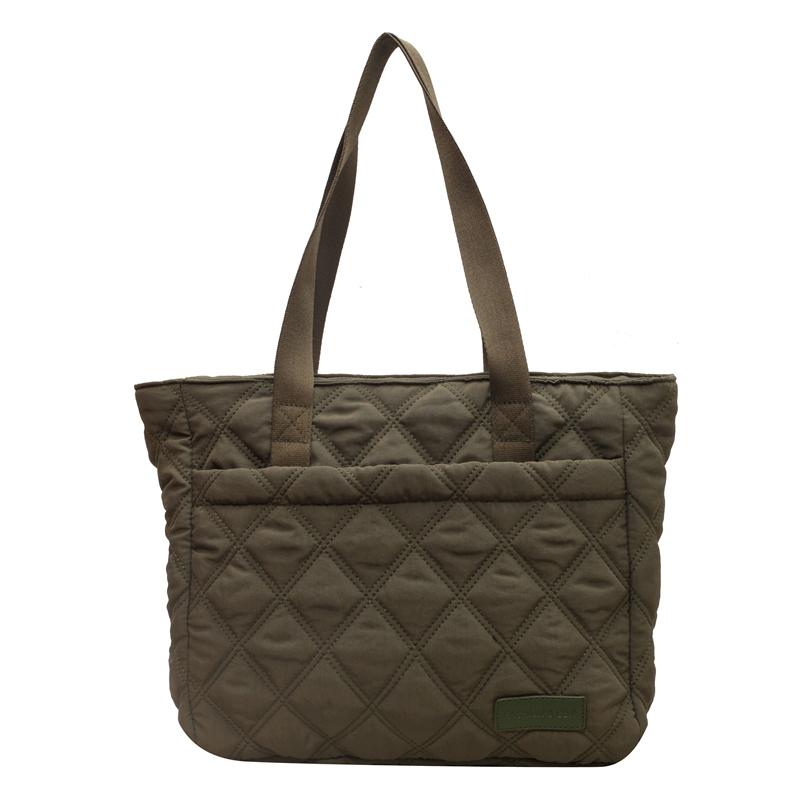 

Большая сумка Женская ромбовидная сумка Большая вместительная сумка через плечо зелёный