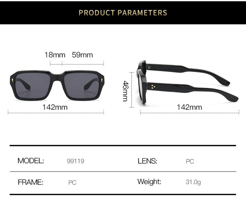 Polarization Sunglasses Men Women Vintage Trendy Square Gradient Shades Sun Glasses Luxury Brand Design Fashion Eyewear