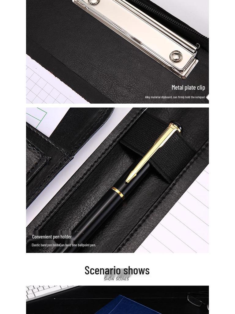 A4 Zipper Bag Multifunctional Storage Folder with Office Clip & Custom Logo Option