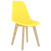 VidaXL Chaises de salle à manger 6 pcs Jaune Plastique