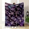 Colorful, Iridescent Snowflakes Scattered On a Dark Background. for All Seasons Blanket Lunch Break Throw Gift