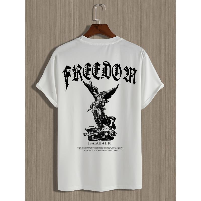 Herren Sommer Print Kurzarm T-Shirt Top Rundhals, Lockere Passform, Oversized, Cool, Lässig und Modisch