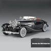 1/24 Mercedes-Benz 500K Classic Vintage Car Toy for Children Diecast Alloy Miniature Model Sound Light Collection Gift for Boys