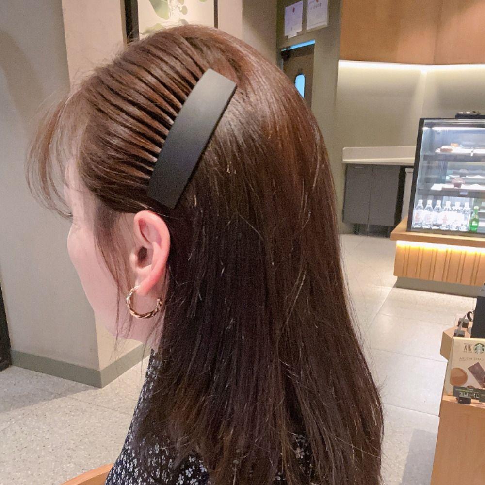 Solid Color Frosted Hair Comb Plastic Inserted Comb Headwear Invisible Extra Hair Holder  Daily