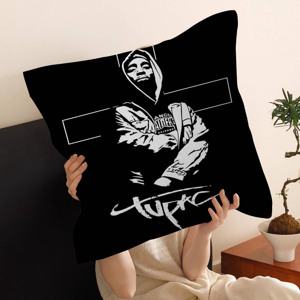 Rapper 2Pac Singer Tupac Cushion Cover Pillow Cover Decor Pillowcase Printed Cushion Case For Couch