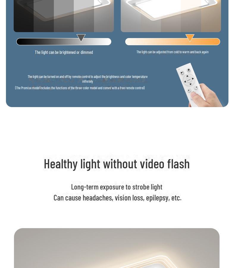 2023 Modern Full-Spectrum Eye Protection Ceiling Lamp for Living Room, Bedroom, Study, and Restaurant