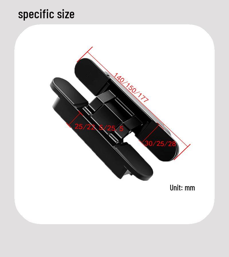 3D Adjustable Concealed Zinc Alloy Hinge for Wooden Doors