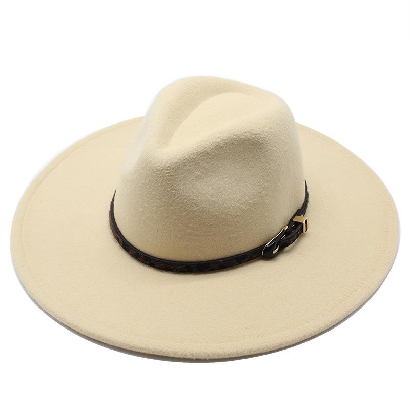 New new autumn and winter wool.cm big eaves jazz top hat men's and women's peach heart top chain top hat felt