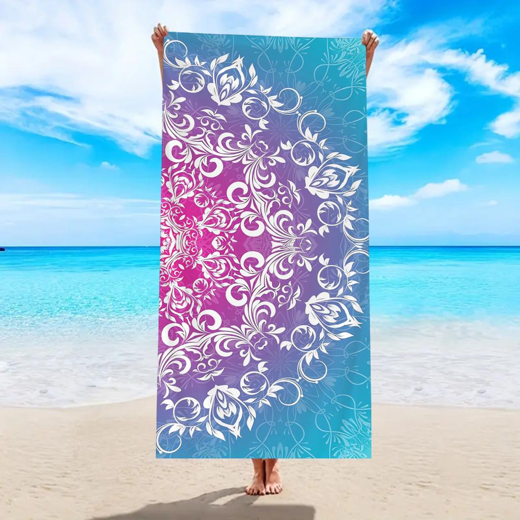 1pc Bohemian Beach Towel, Ultra-fine Fiber Quick Drying Beach Towel, Multifunctional Beach Towel for Beach Swimming and Vacation