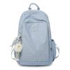 Schoolbag Large Capacity Plaid Schoolbag Women's New High School Students High Value Backpack Simple Versatile Leisure Travel Backpack