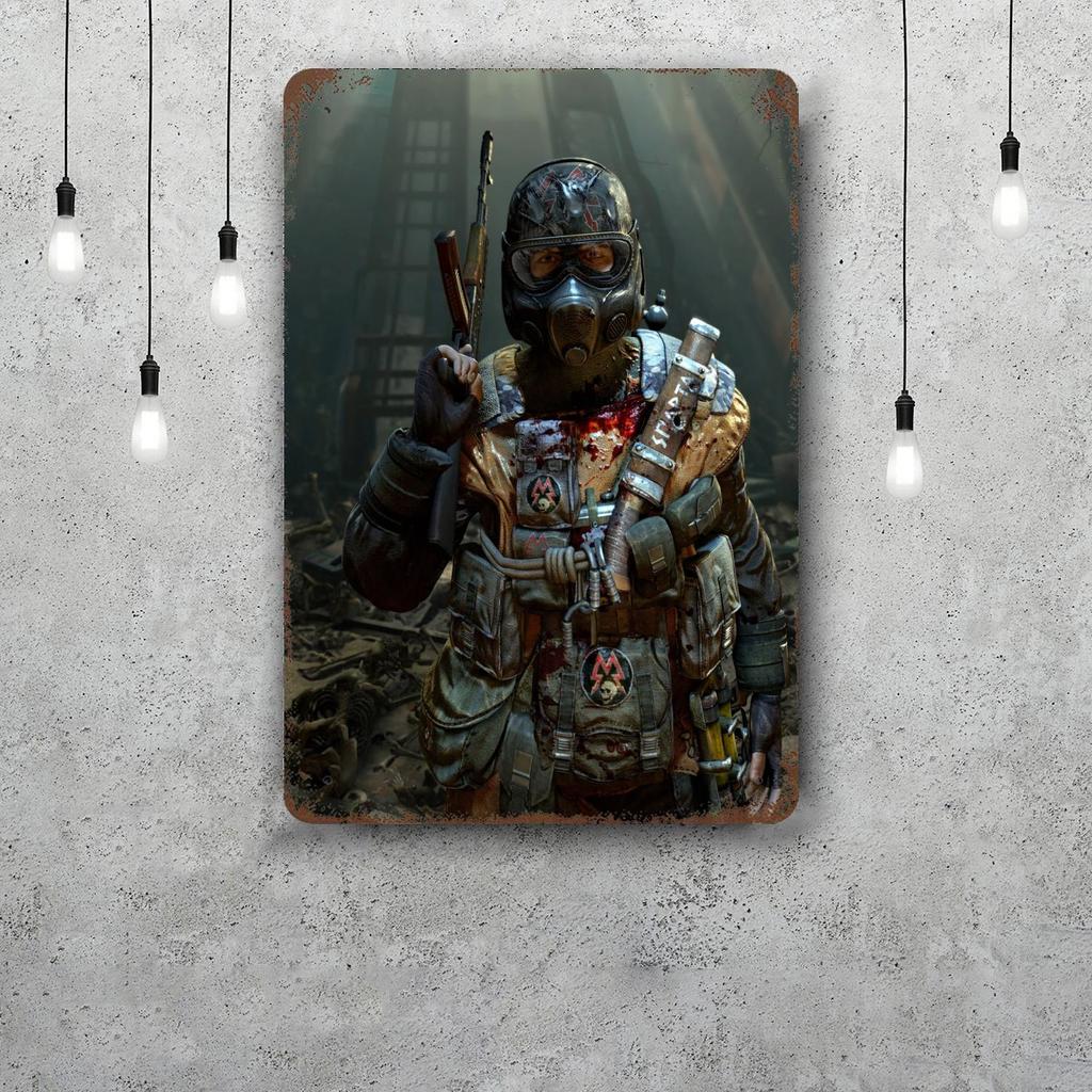 Metro 2033 Metal Signs Wall Decor Vintage Tin Signs Captain Metal Poster Decor for Bar Pub Club Wall Decoration